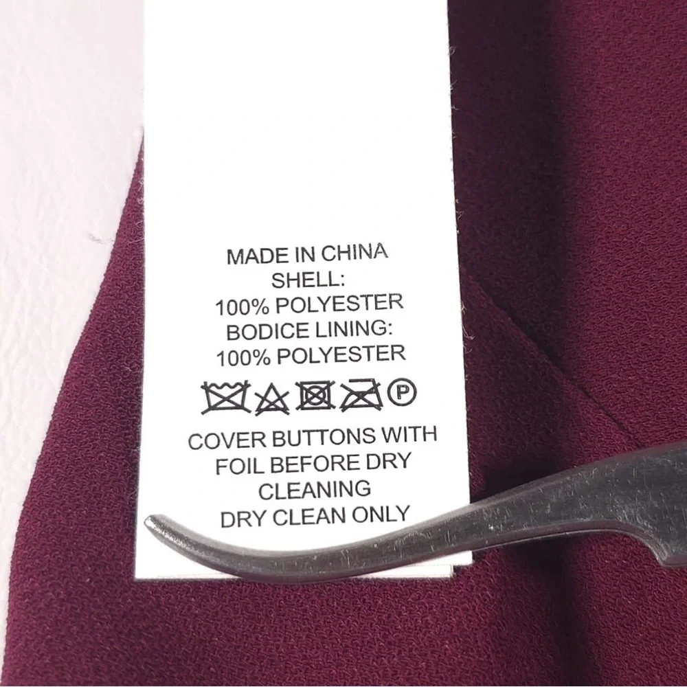 Kate Spade Dress Ma Cherie Ruffle Fit Flare Sleeveless Purple Deep Cherry Size 2